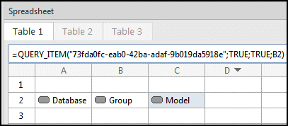 Query table output