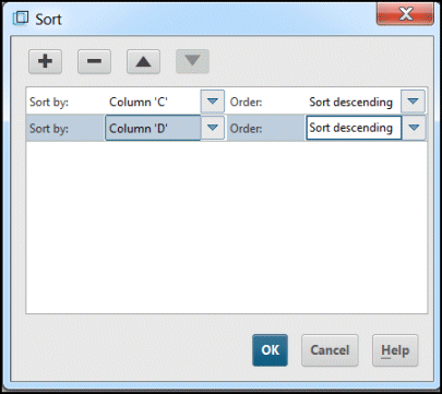 Sort criteria 1