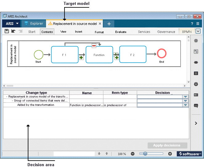 Screen layout of Interactive merge