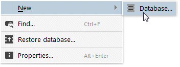 Create new database