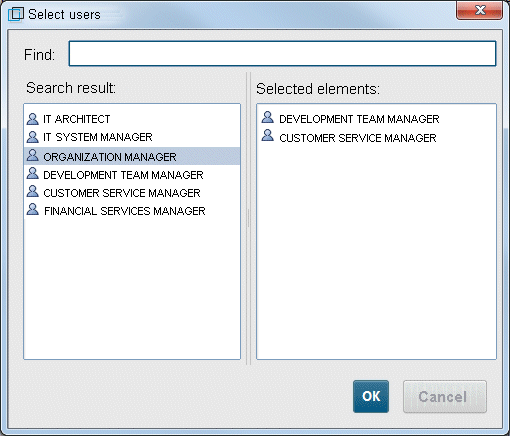 Select users
