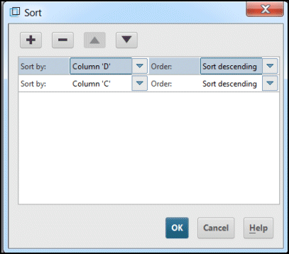 Sort criteria